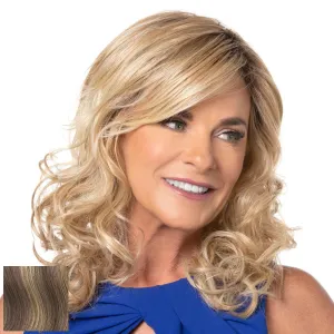 Toni Brattin Beachy Wave Wig - Shoulder Length Layered Waves & Airy Textured Ends - Heat-Friendly Synthetic Fiber Looks & Feels like Natural Hair - Adjustable & Comfortable (Brown Blonde, Regular)