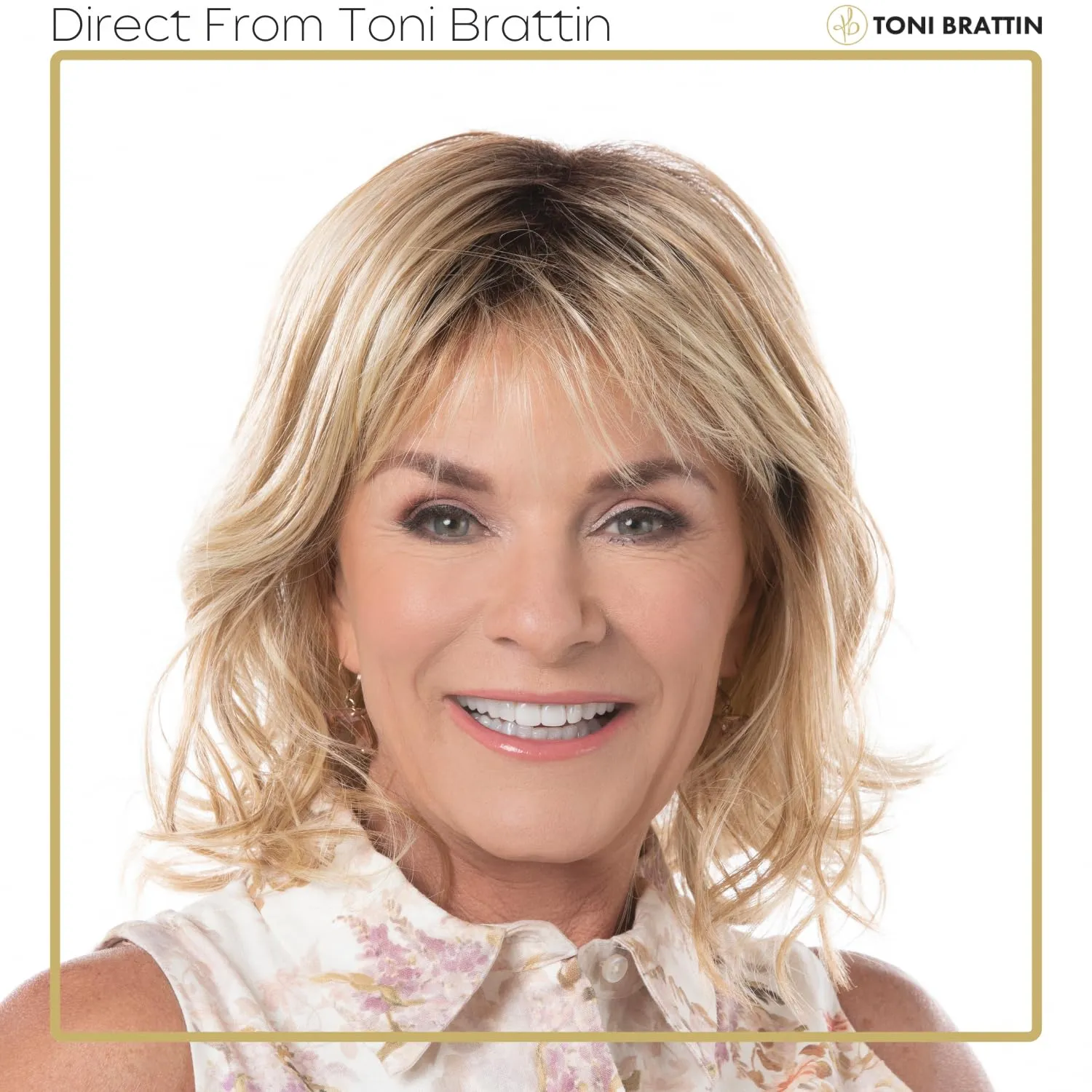 Toni Brattin Spectacular Wig - Shoulder-Length Layered Waves & a Soft, Airy Bang - Heat-Friendly Synthetic Fiber Looks & Feels like Natural Hair - Adjustable & Comfortable (Light Blonde, Plus)