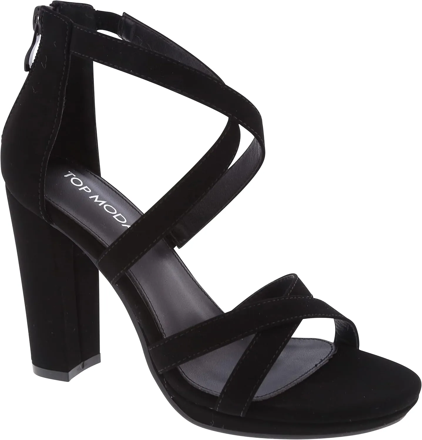 TOP Moda Womens Ankle Strap Open Toe Platform Dressy Formal Strappy Sandal High Heeled Platform Pumps Event Shoes for Women