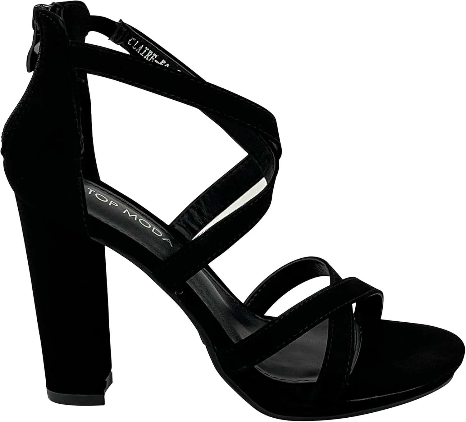 TOP Moda Womens Ankle Strap Open Toe Platform Dressy Formal Strappy Sandal High Heeled Platform Pumps Event Shoes for Women