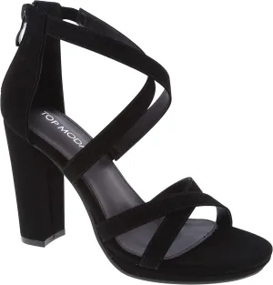 TOP Moda Womens Ankle Strap Open Toe Platform Dressy Formal Strappy Sandal High Heeled Platform Pumps Event Shoes for Women