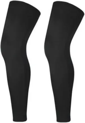 TREGOO Sports Compression Long Leg Sleeve UV Full Length Knee Sleeve for Men Women Youth Running Basketball Football Cycling (Black,Medium)