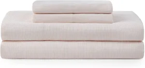 UGG Devon Yarn Dye Sheet Set – Ultra-Soft Microfiber Bedding with Timeless Solid Color Design, Luxurious and Cozy Sheets for a Stylish Bedroom Upgrade (King)