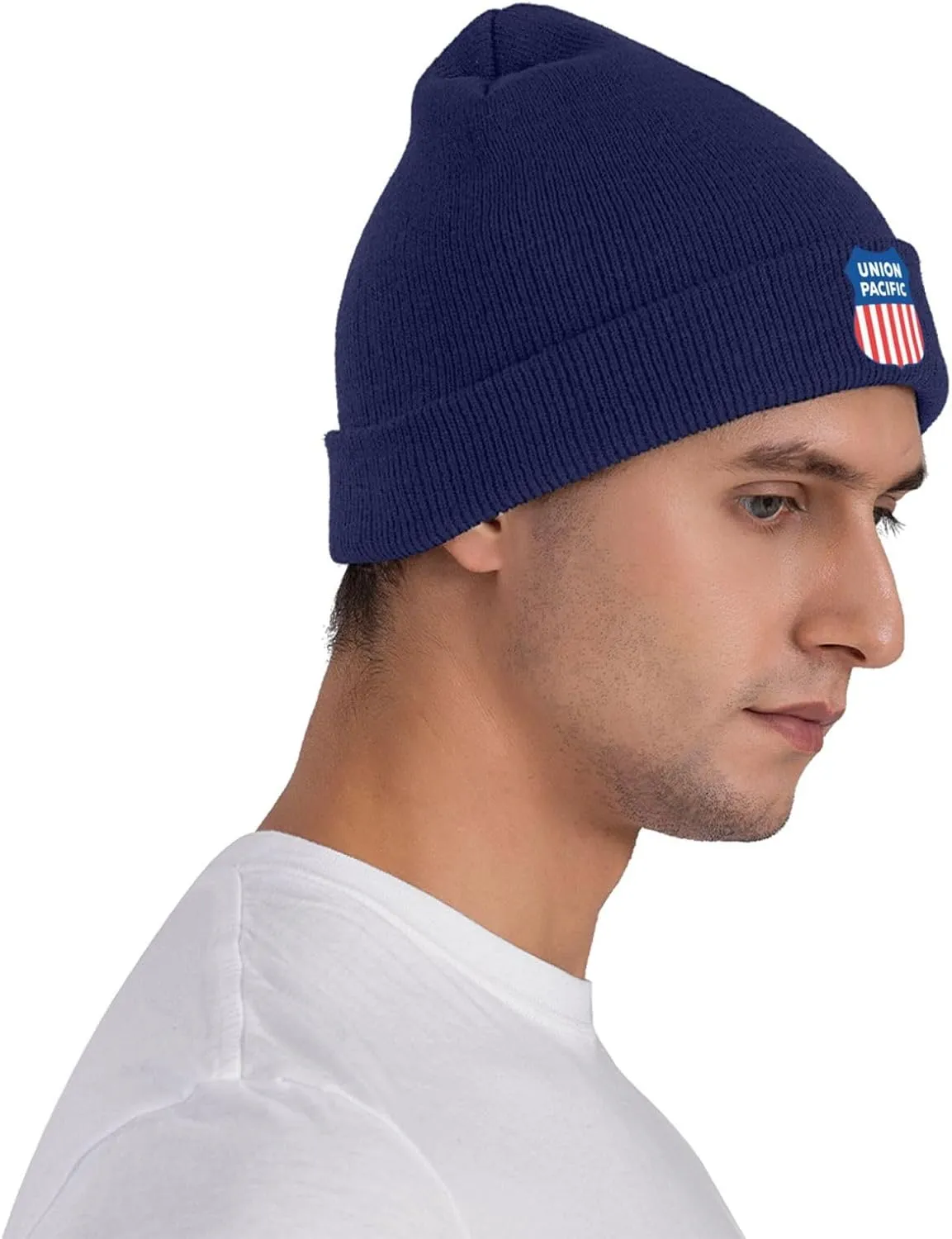 Union Pacific Railroad Adult Knitted Hat Beanie Winter Warm Skull Hat - Men Women Black