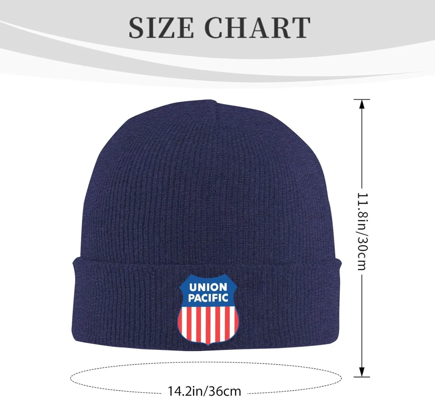 Union Pacific Railroad Adult Knitted Hat Beanie Winter Warm Skull Hat - Men Women Black