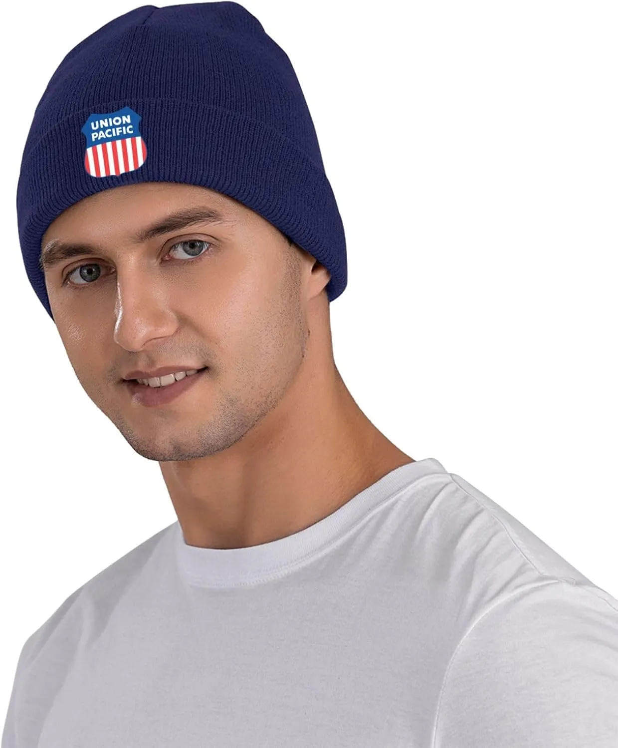 Union Pacific Railroad Adult Knitted Hat Beanie Winter Warm Skull Hat - Men Women Black