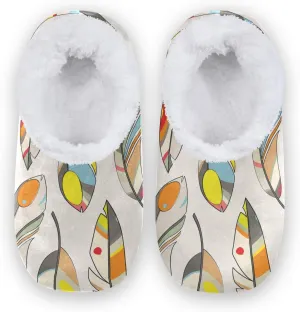 Unisex Fuzzy House Slippers Memory Foam Warm Slip Shoes Fur Lining M-XXL