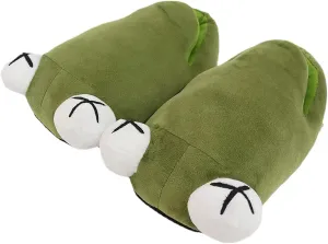 Unisex Novelty Cute Animal Feet Slippers Indoor House Plush Slippers Funny Christmas Halloween Gifts - One Size Fits Most
