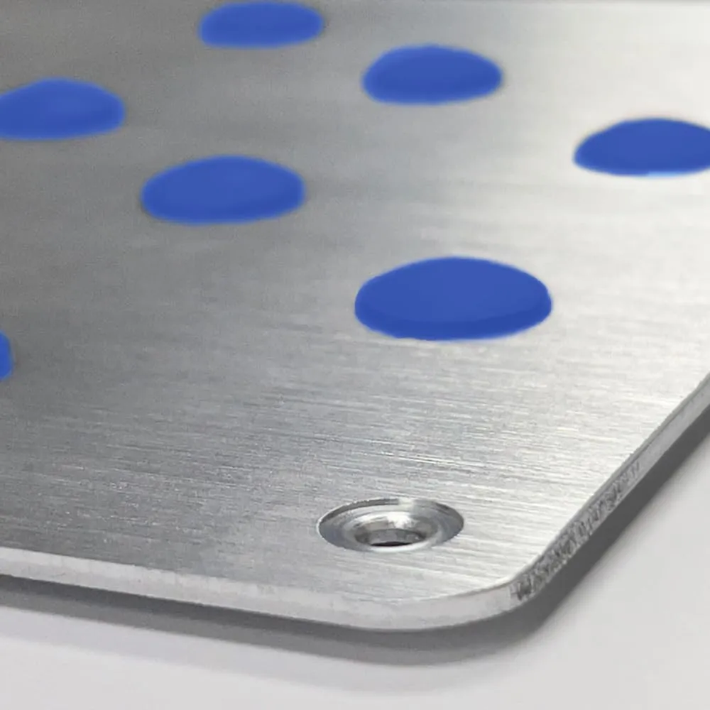 Universal Car Truck Anti Skid Floor Mat Carpet Heel Pad Plate Foot Pedal Rest Footrest Aluminum Alloy w/Screw (Mugen)