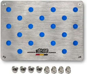 Universal Car Truck Anti Skid Floor Mat Carpet Heel Pad Plate Foot Pedal Rest Footrest Aluminum Alloy w/Screw (Mugen)