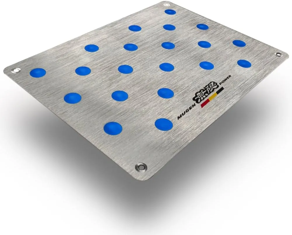 Universal Car Truck Anti Skid Floor Mat Carpet Heel Pad Plate Foot Pedal Rest Footrest Aluminum Alloy w/Screw (Mugen)