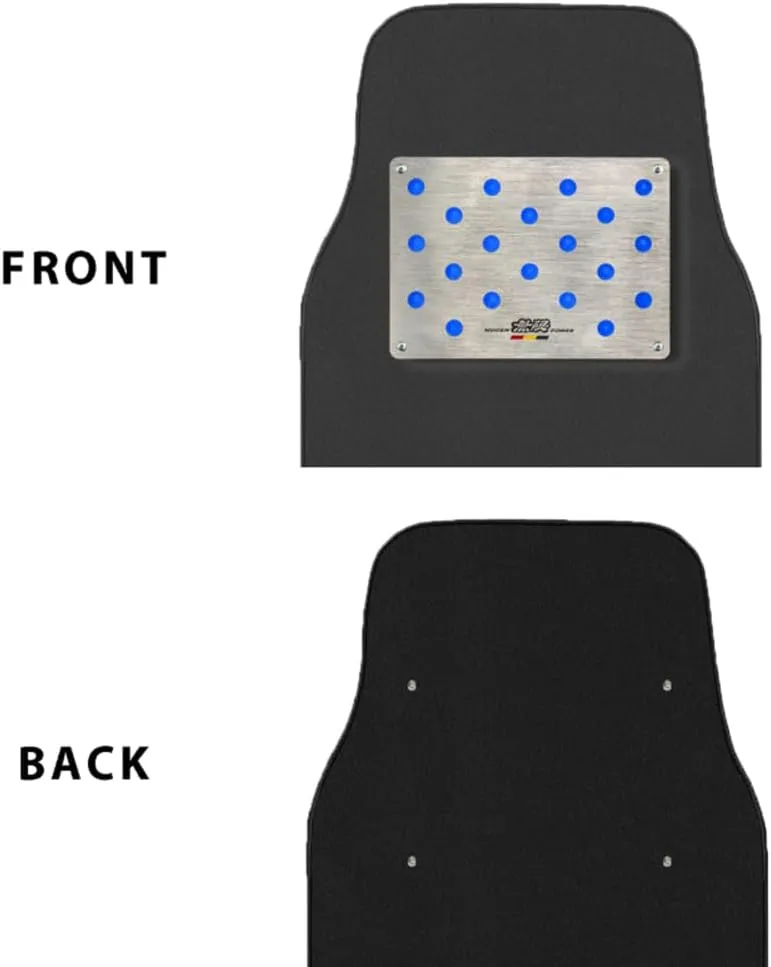 Universal Car Truck Anti Skid Floor Mat Carpet Heel Pad Plate Foot Pedal Rest Footrest Aluminum Alloy w/Screw (Mugen)