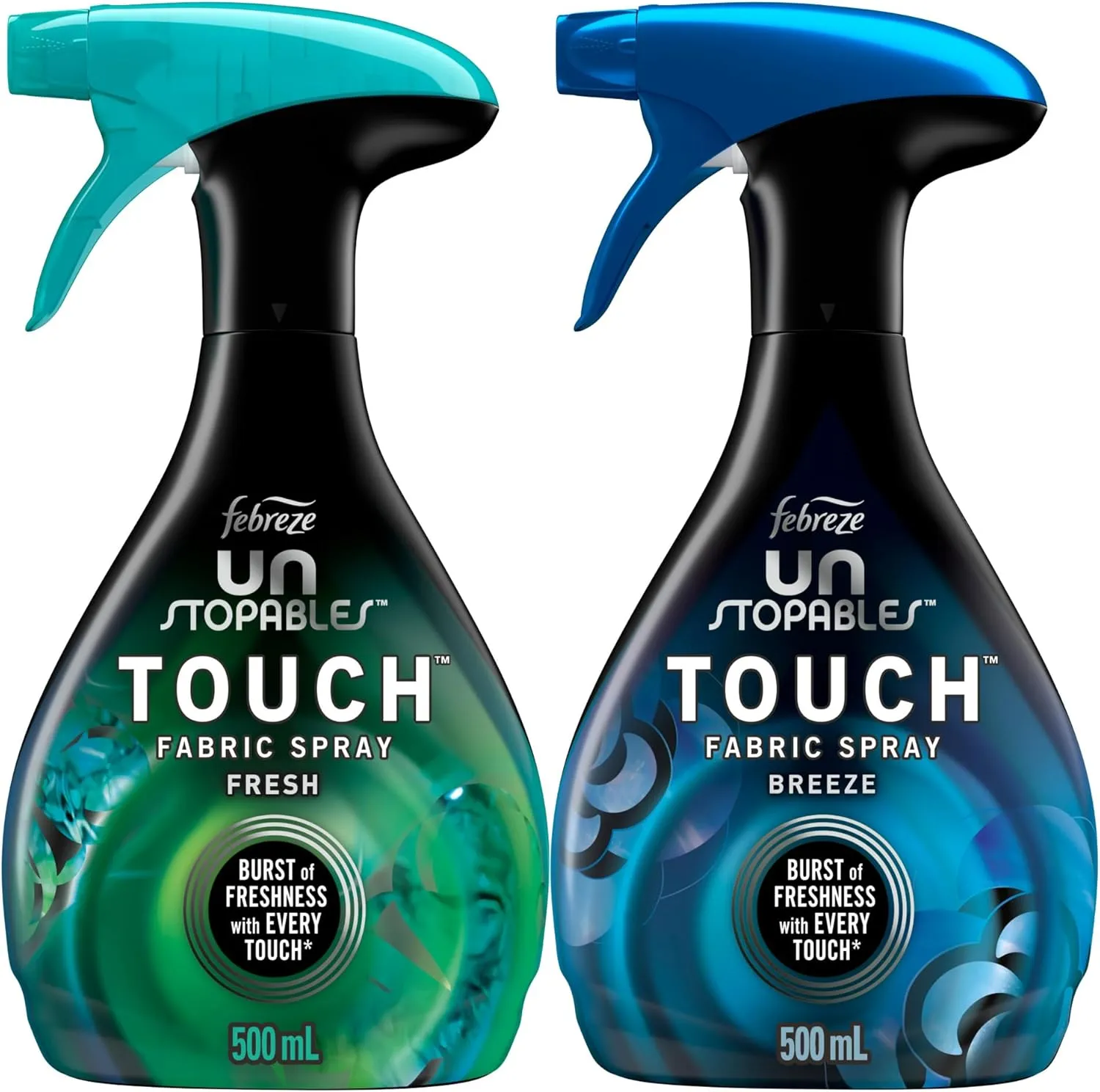 Unstopables Touch Fabric Spray and Odor Fighter, Fresh & Breeze, 16.9 oz, Pack of 2