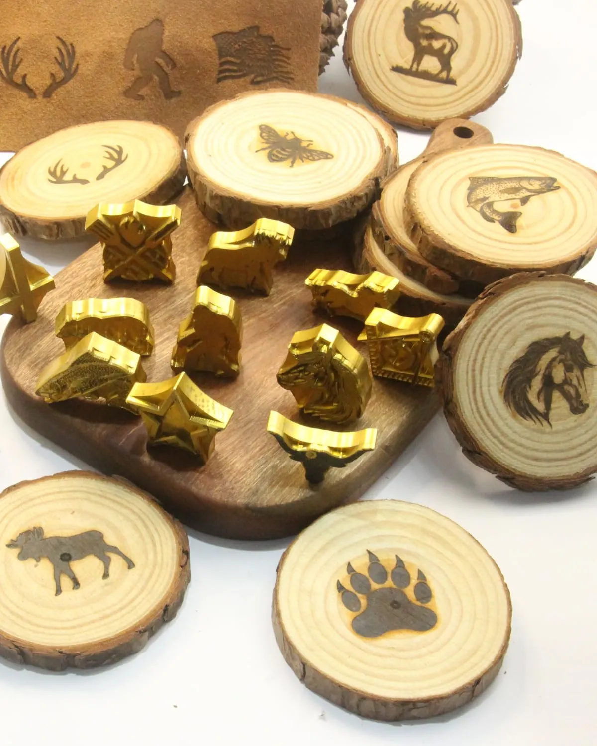 US Fire Department Badge Branding Iron Stamp, 1 1/2" Wood Branding Iron Personalized Logo for Meat, Burger, Wood, Hats with Full Set Tools