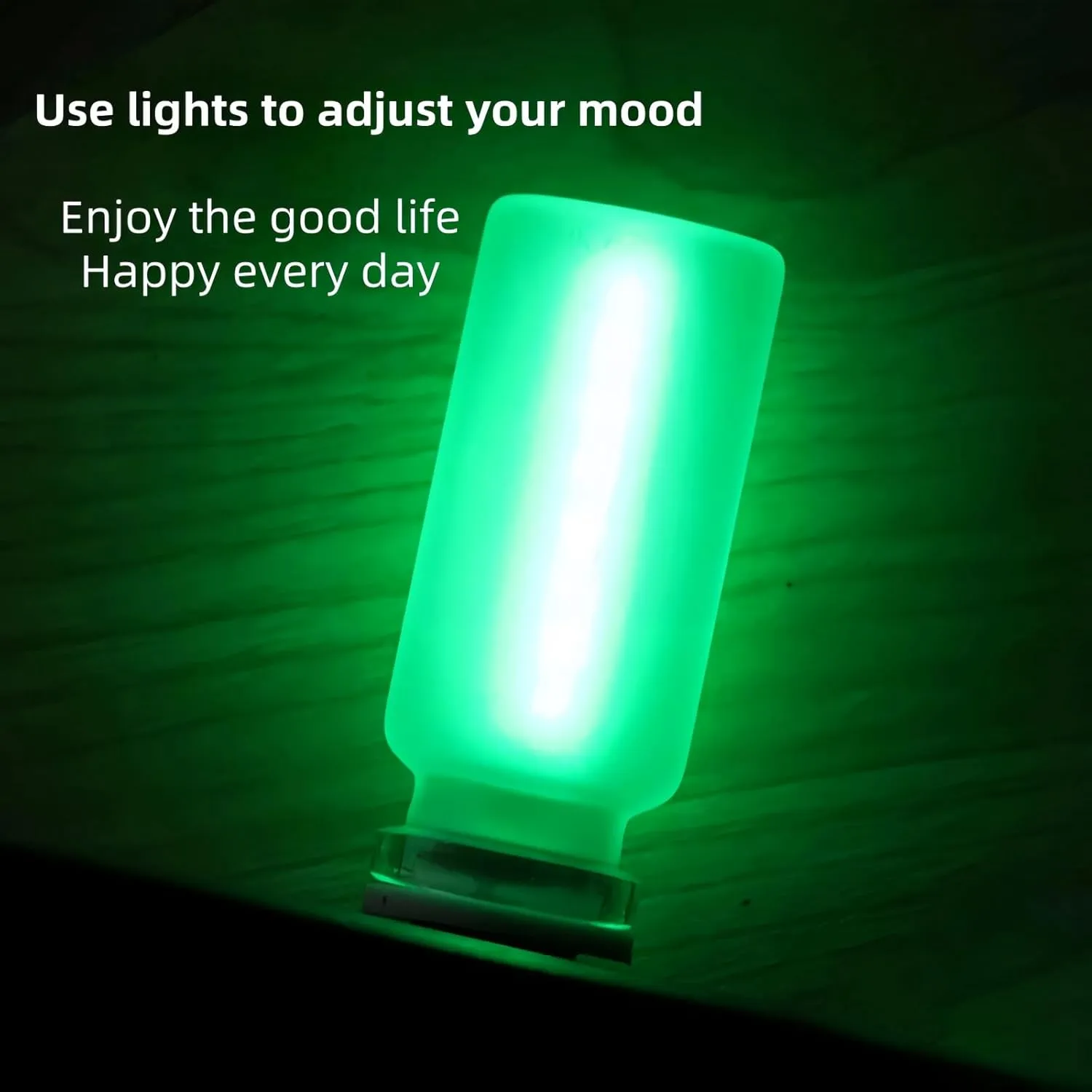 USB Touch Control LED Atmosphere Lamp - 7 Color Modes, Dimmable 16 LED Mood Light for Car, Bedroom, Camping, Party, Night Light, with Portable Design & Low Energy Consumption (Frosted- Dynamic)