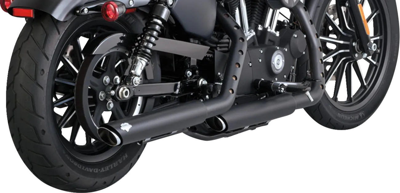 VANCE & HINES 3" Twin Slash Slip-On Mufflers - Black 46361