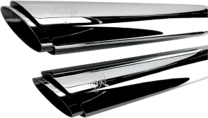 VANCE & HINES Twin Slash Mufflers - Chrome 16841