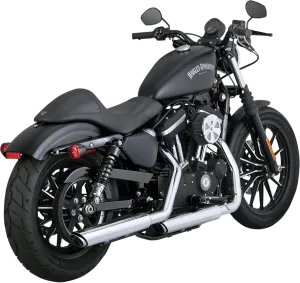 VANCE & HINES Twin Slash Mufflers - Chrome 16861