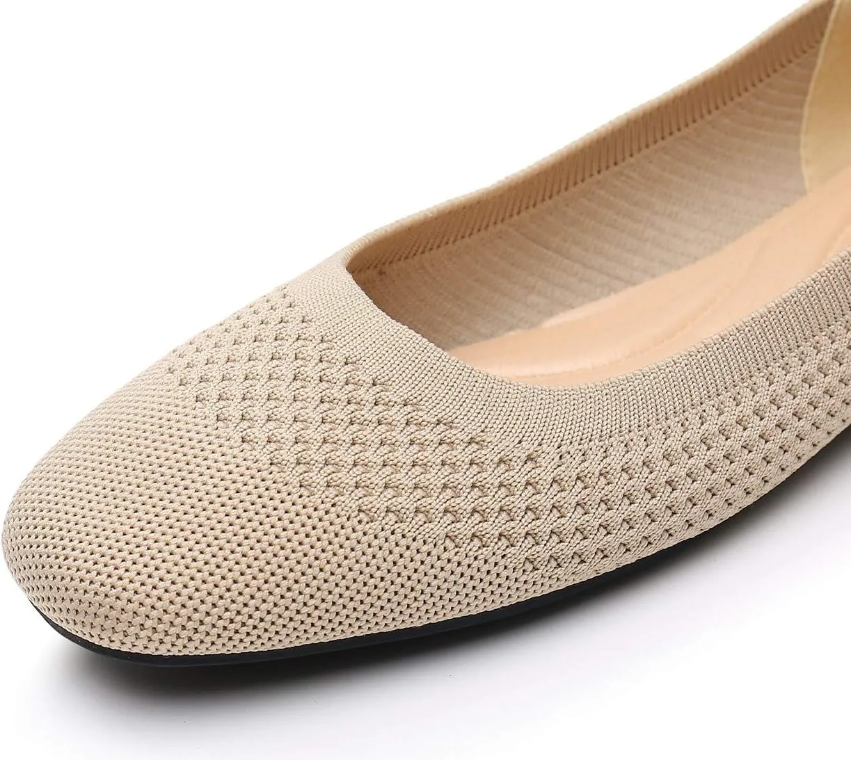 VenusCelia Women's Flexible Knit Flat Shoe