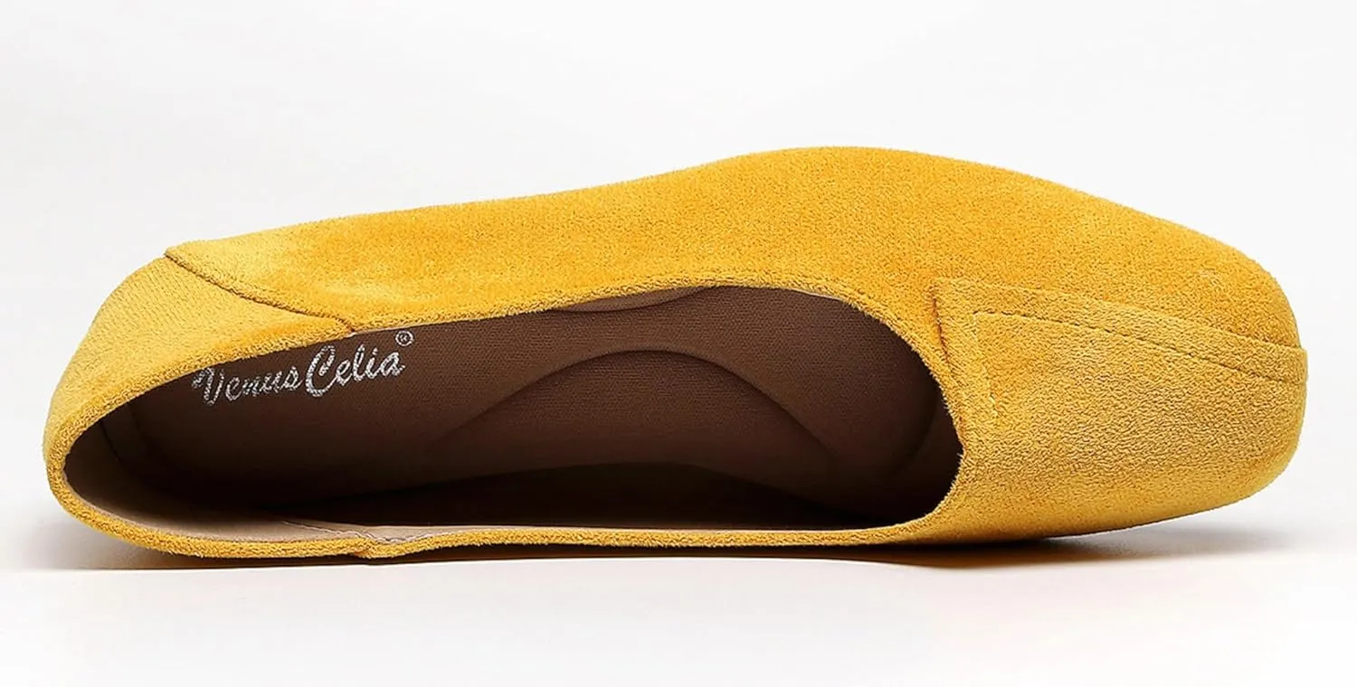 VenusCelia Women's Plain Dance Flat Shoe