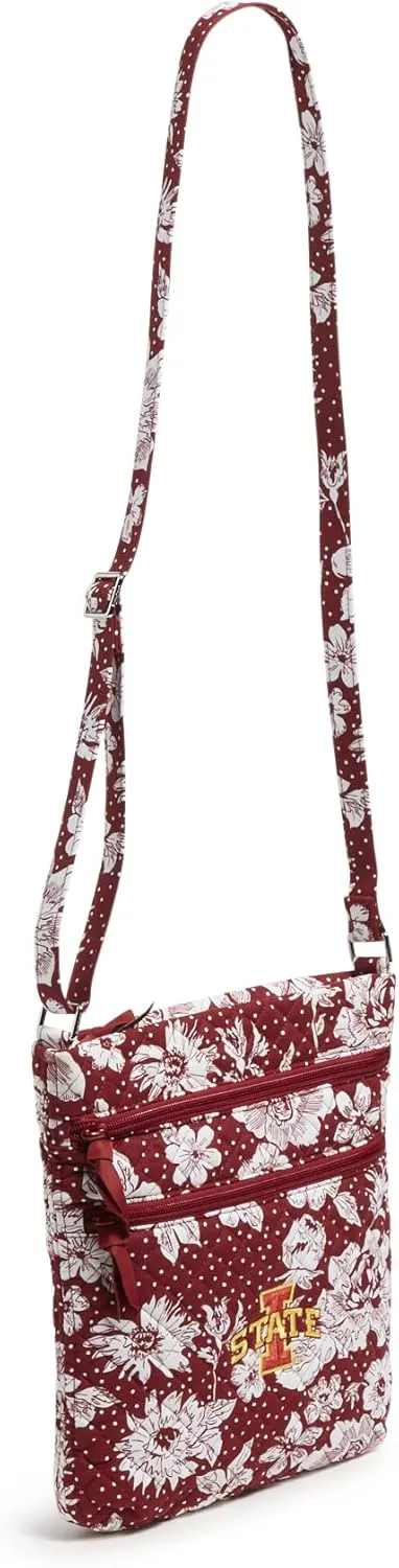 Vera Bradley Women's Cotton Collegiate Triple Zip Hipster Crossbody Purse (Multiple Teams Available)