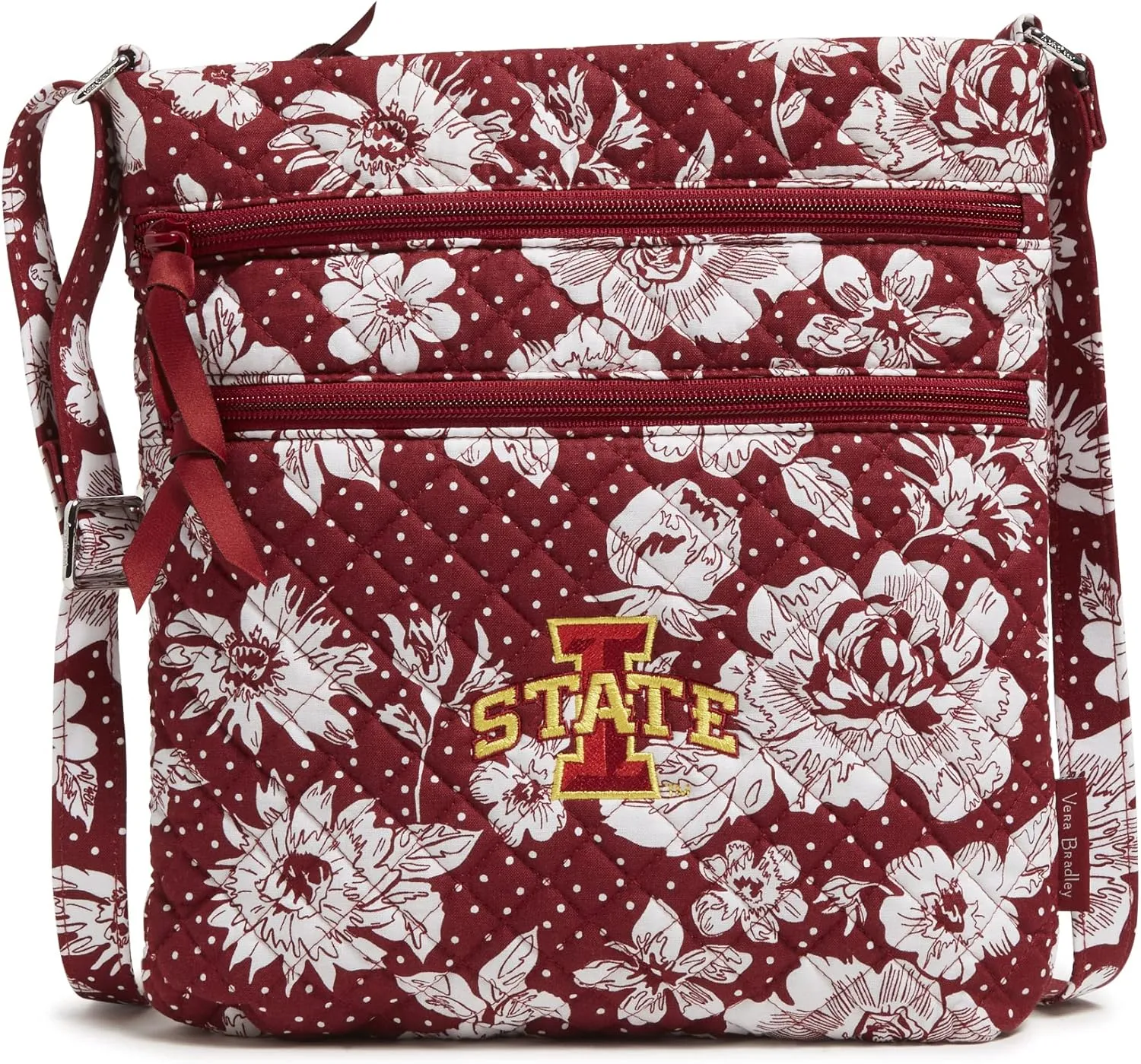 Vera Bradley Women's Cotton Collegiate Triple Zip Hipster Crossbody Purse (Multiple Teams Available)