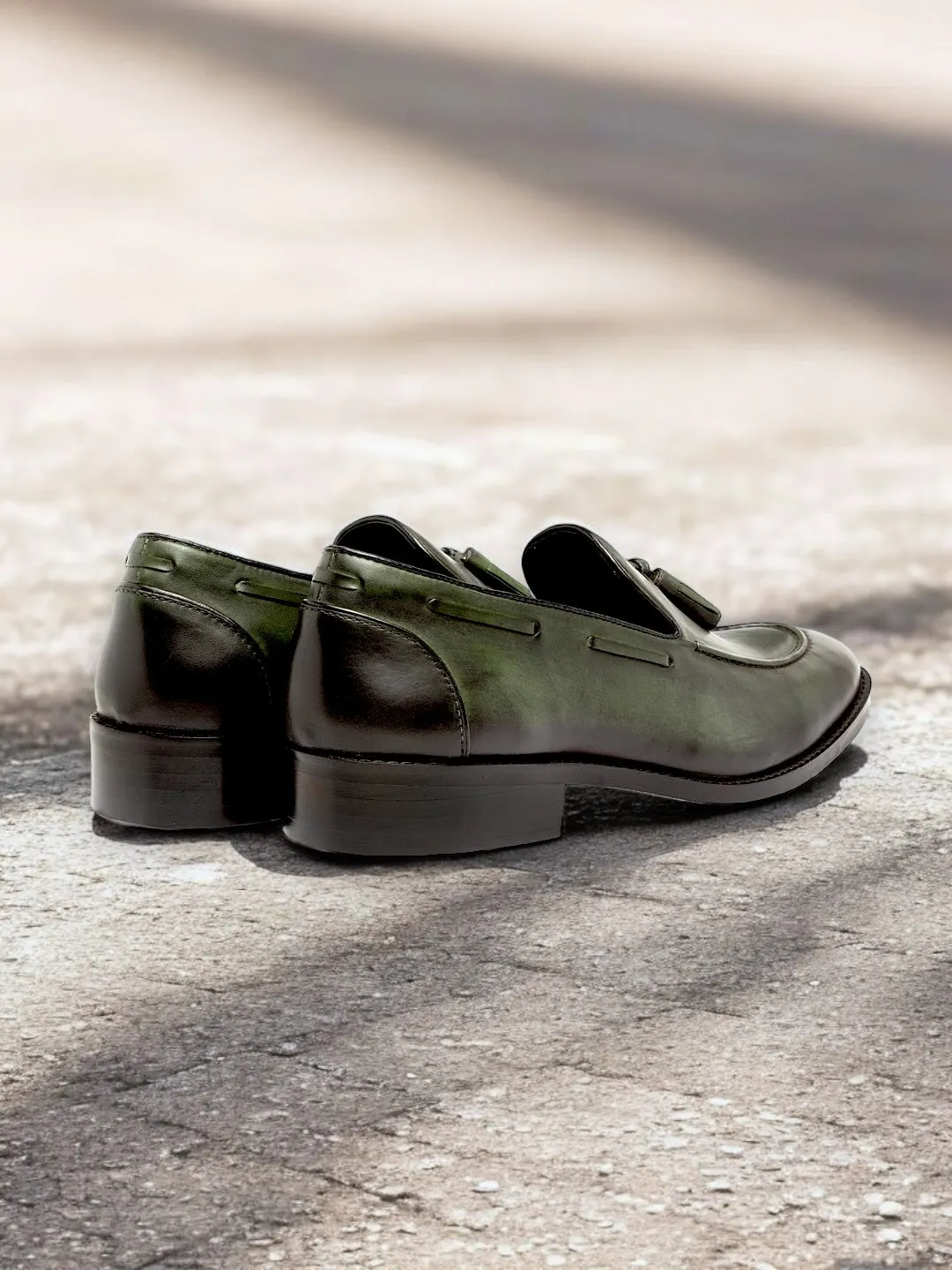 Verdant Monarch – Patina Tassel Loafer
