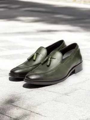 Verdant Monarch – Patina Tassel Loafer