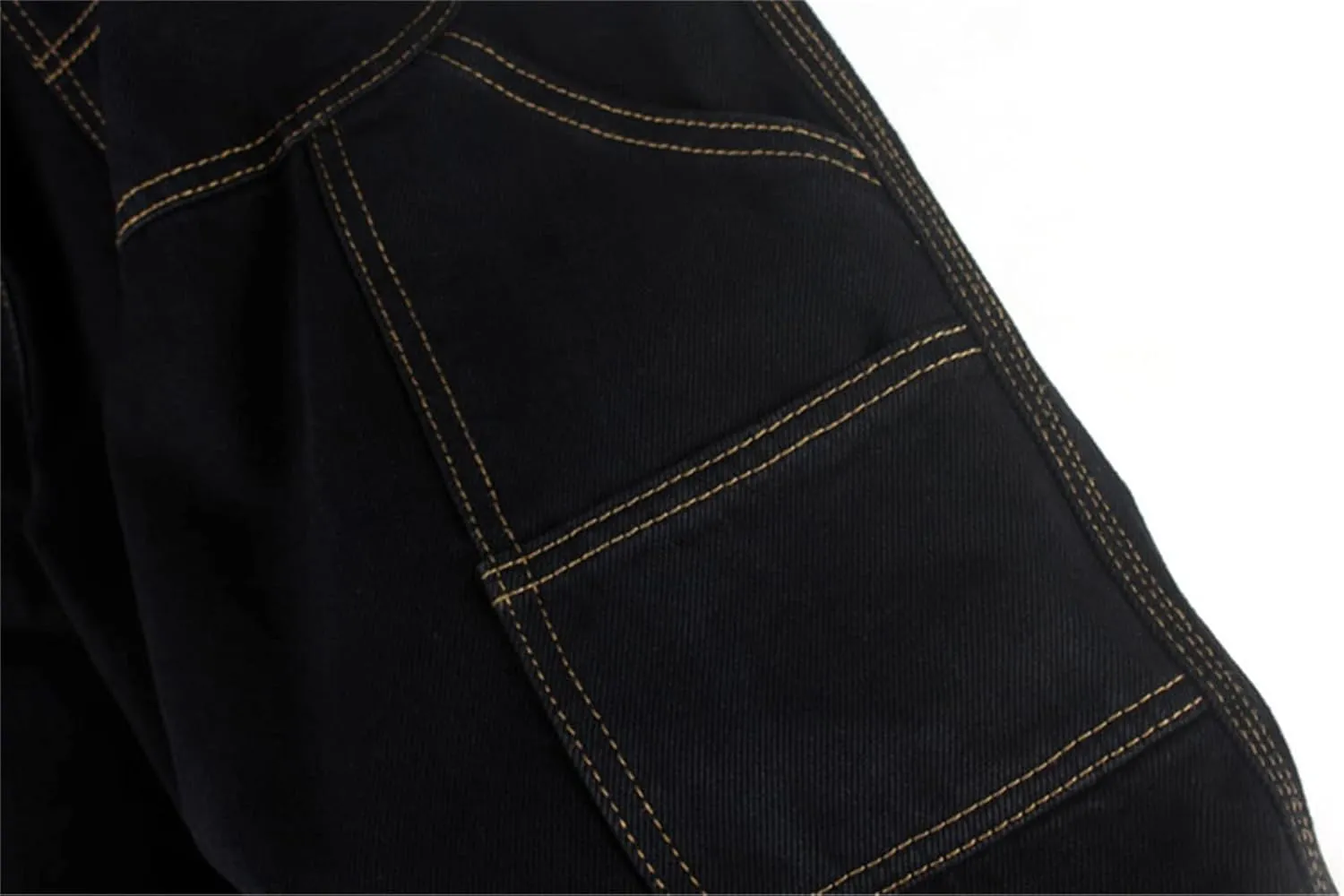 Veroders Men's Baggy Hip Hop Black Jeans- Loose Skateboard Pants Straight Baggy Skater Blue Jeans for Men