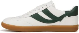 Vince Womens Oasis-W Lace Up Fashion Sneaker Chalk White/Pine Green Leather 6 M