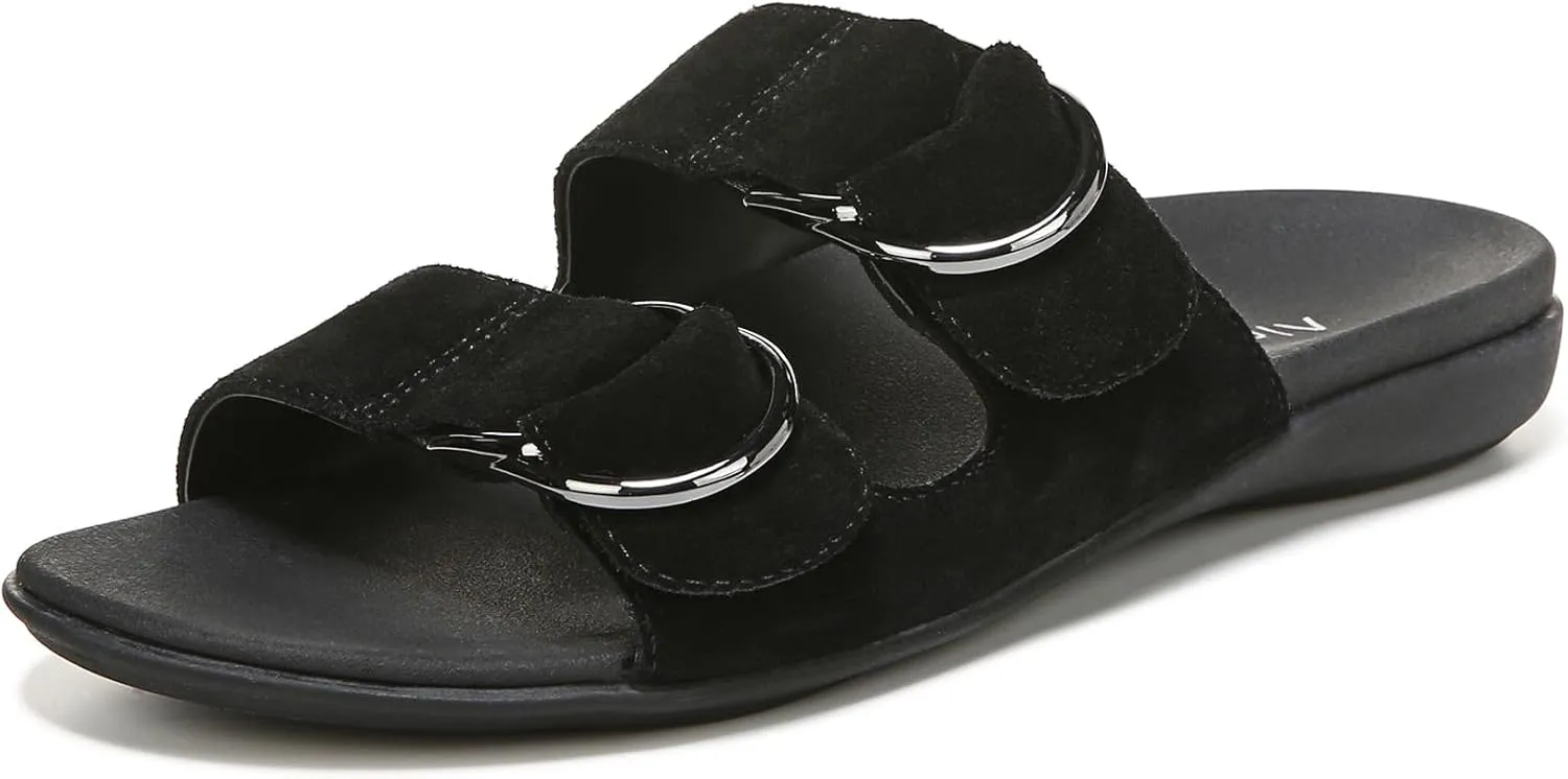Vionic Women's Mirage Corlee Casual Slip On Slide Sandals- Supportive Ladies Sandals That Include Three-Zone Comfort with Orthotic Insole Arch Support, Sandals for Women