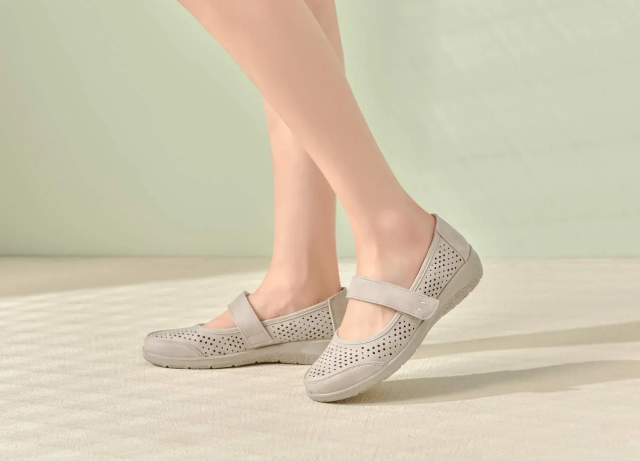 VJH confort Mary Jane Flats Orthopedic Shoes Women's,Breathable Slip-On Light Weight Comfort Orthotic Casual Walking Shoes