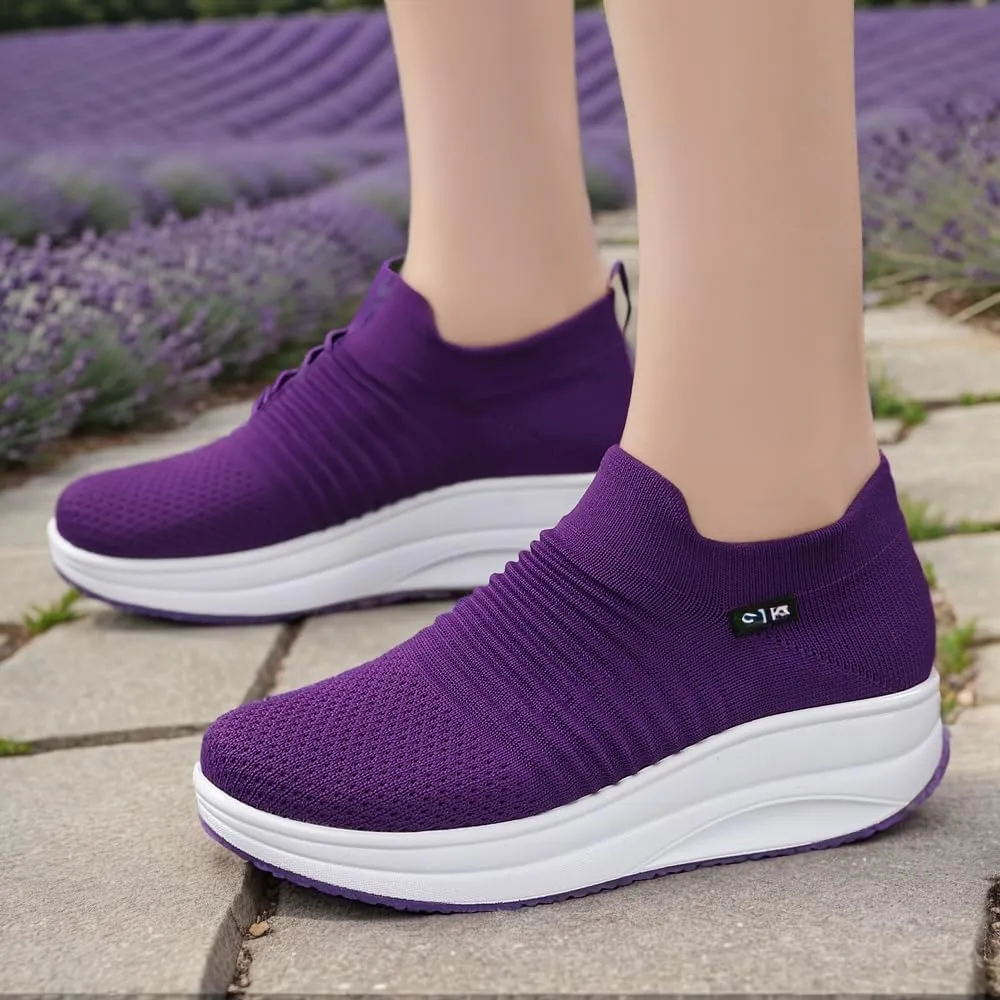 Walking Shoes for Women Slip On Nurse Slip Resistant Work Sock Sneakers Food Service Platform Comfortable Weight Light