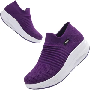 Walking Shoes for Women Slip On Nurse Slip Resistant Work Sock Sneakers Food Service Platform Comfortable Weight Light