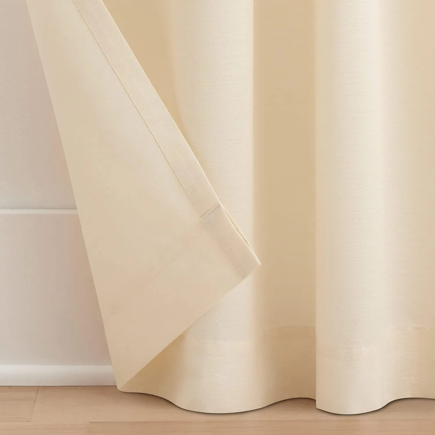 Waverly Serendipity 10 Pinch Pleat Light Filtering Rod Pocket Window Curtain for Living Room (1 Panel), 50 in x 84 in, Ivory