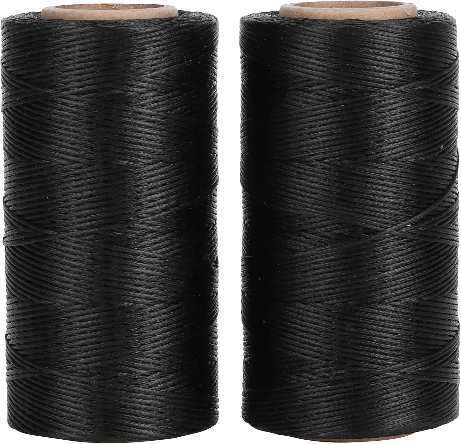 Waxed Thread Leather Sewing String | 2 Rolls 260m Each | 1mm Flat Polyester Stitching Thread for Shoes/Wallets/Tents | DIY Handicraft & Leather Repair Tool
