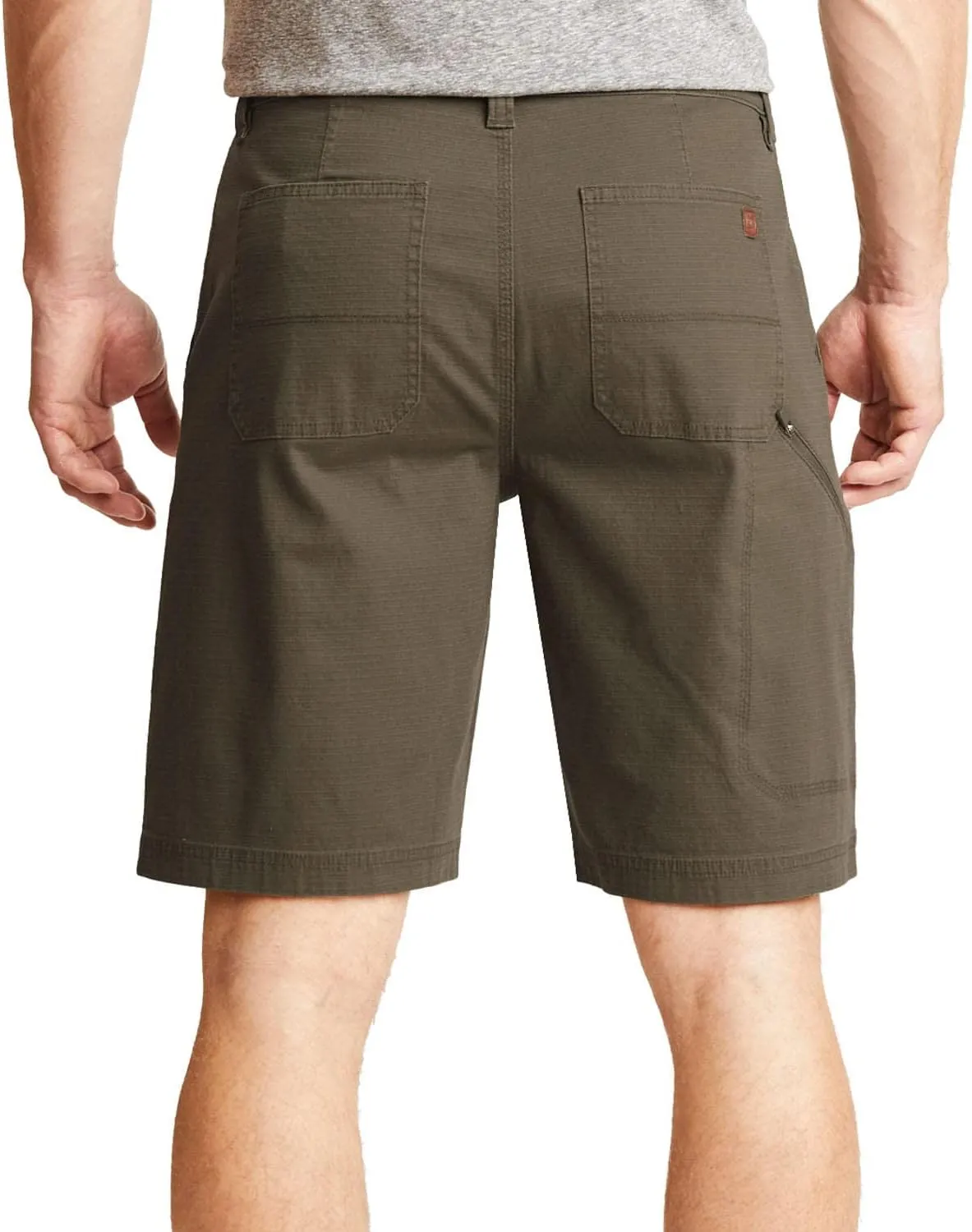 Weatherproof Men's Stretch Ripstop Fabric Trail Utility Shorts with Secure Zip Utility Pocket
