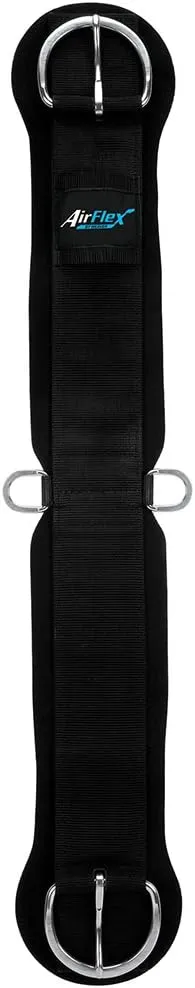 Weaver Equine Airflex ‎Straight Horse Cinch, Anti-Slip Nylon Webbing Saddle Cinch Girth with Flat Buckle, Western Horse Riding Supplies, ‎Black
