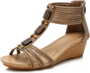 Wedge Sandals for Women Dressy Casual Summer Cute Comfy Wedges Heels Beach Sandal