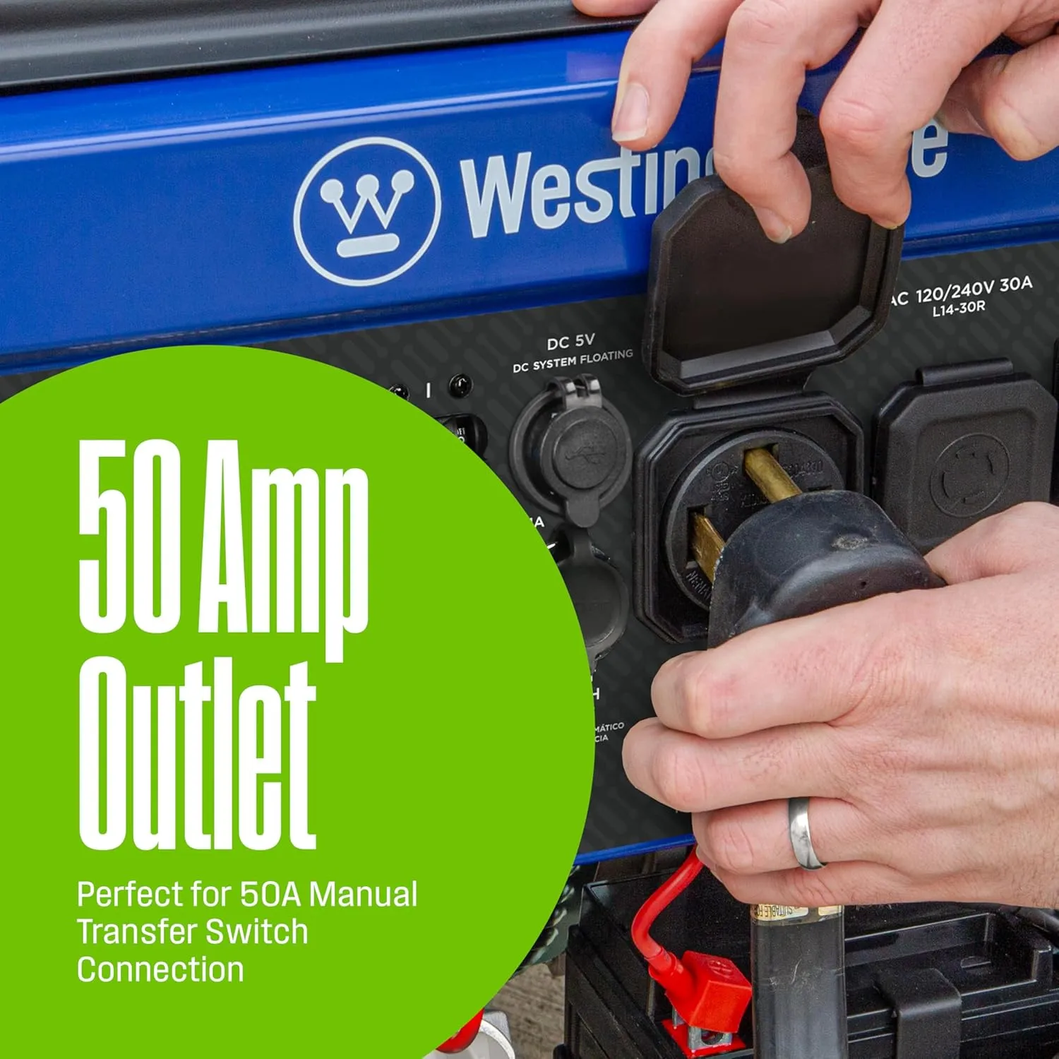 Westinghouse 13500 Peak Watt Dual Fuel Home Backup Portable Generator, Remote Electric Start, Transfer Switch Ready, Gas and Propane Powered