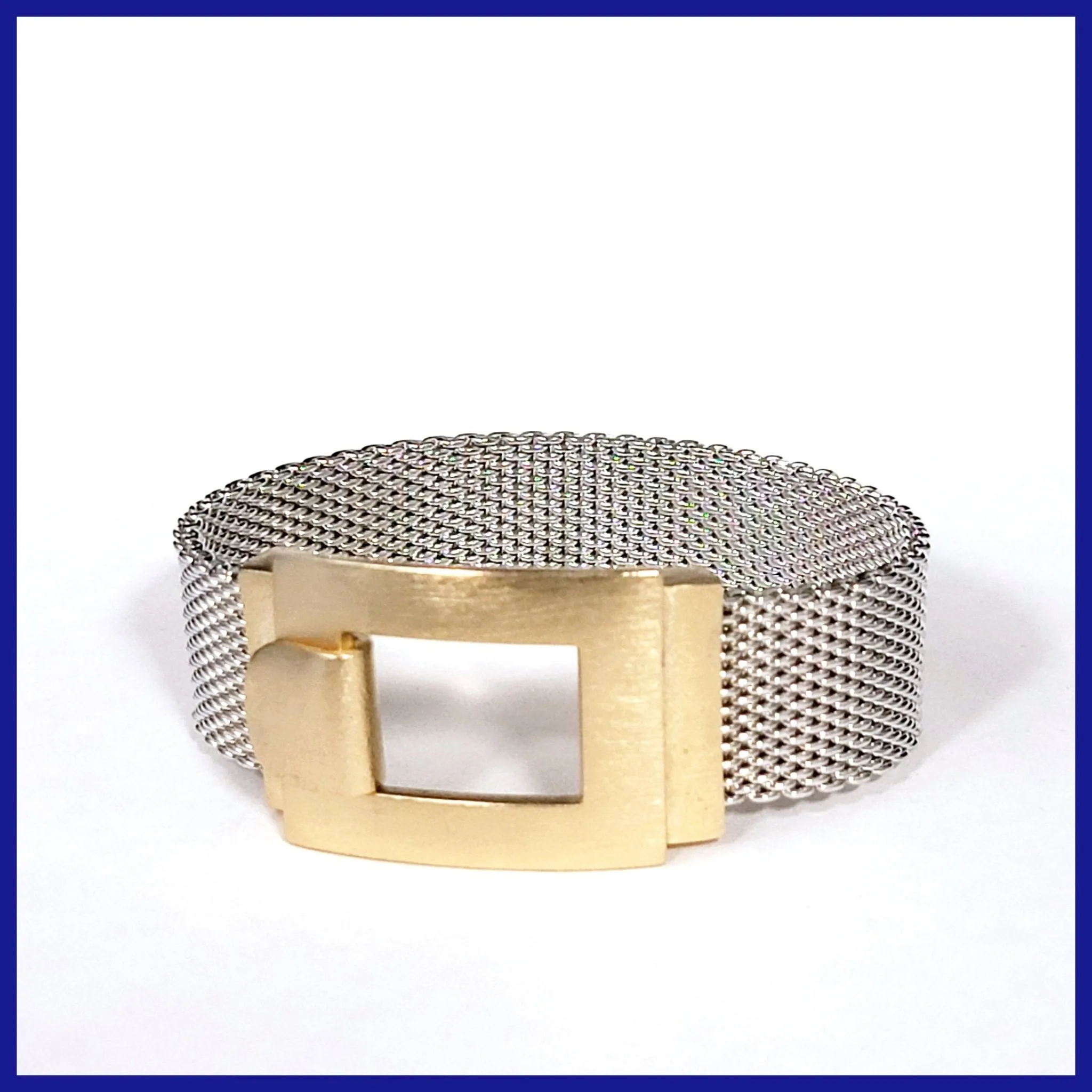 Wide Mesh Buckle Bracelet