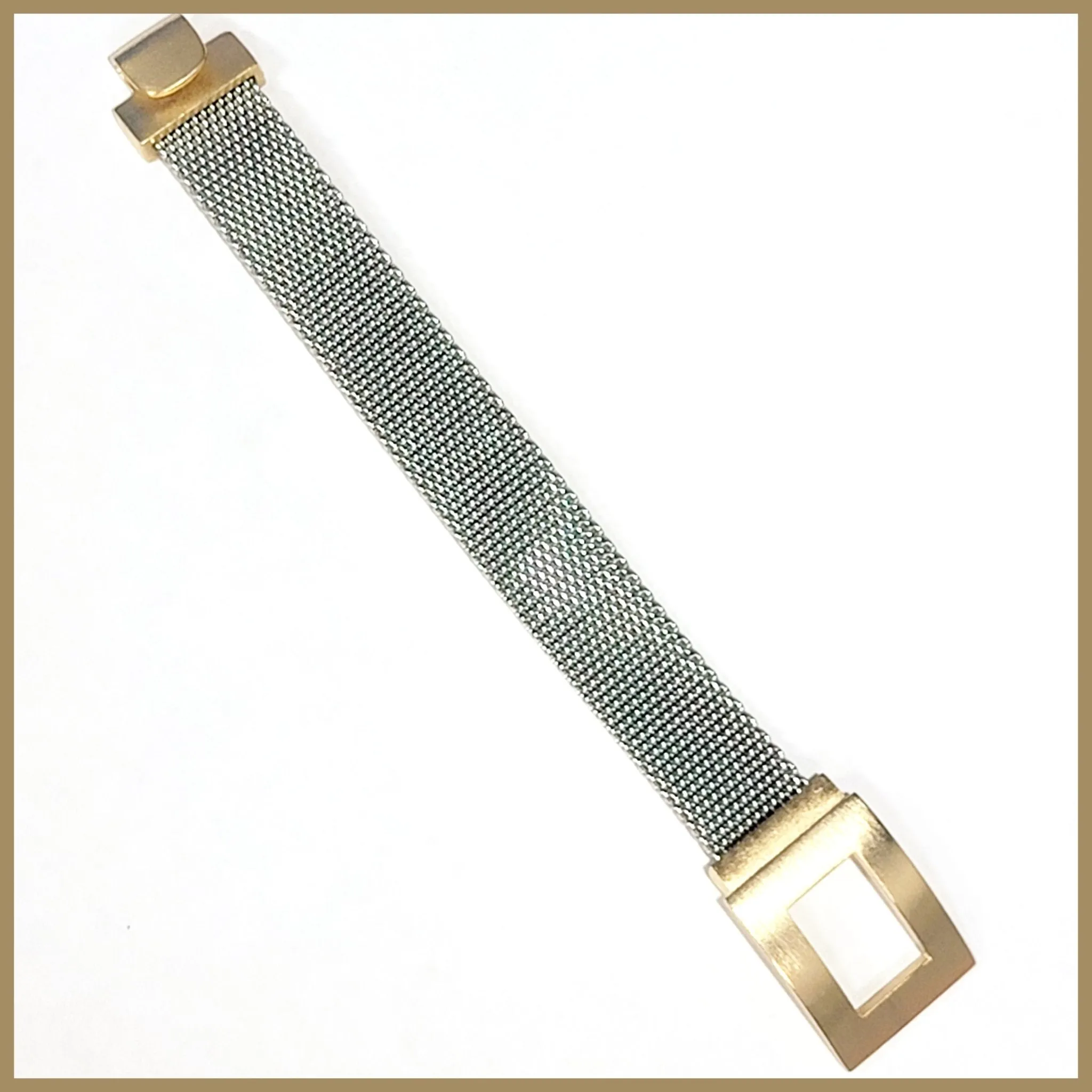 Wide Mesh Buckle Bracelet