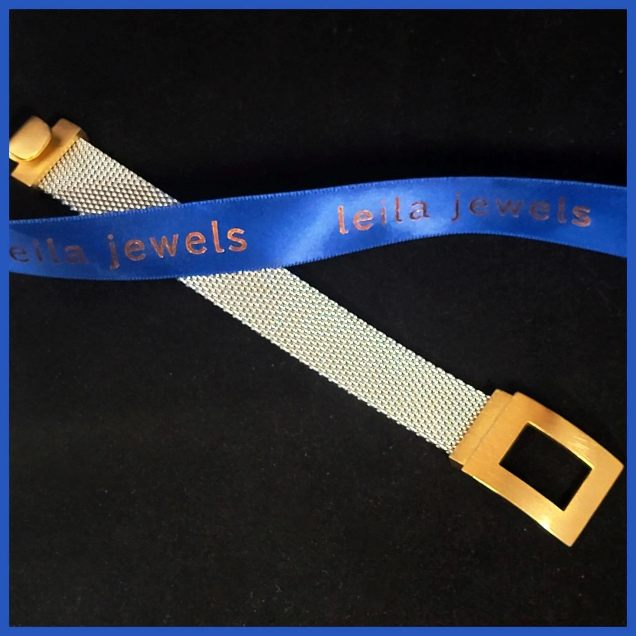 Wide Mesh Buckle Bracelet