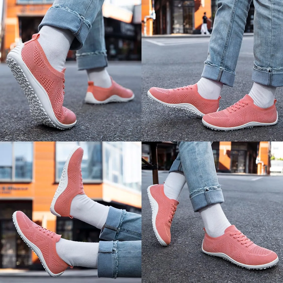Women Barefoot Shoes Slip on Canvas Walking Sports Zero Drop Sole Casual Sneakers Comfortable Breathable Minimalist Soft Beach Outdoor Shoes