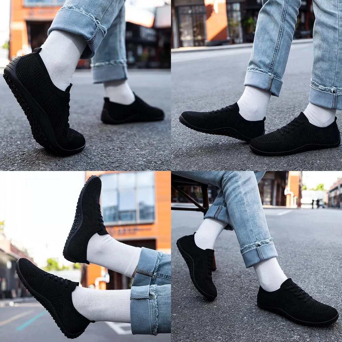 Women Barefoot Shoes Slip on Canvas Walking Sports Zero Drop Sole Casual Sneakers Comfortable Breathable Minimalist Soft Beach Outdoor Shoes