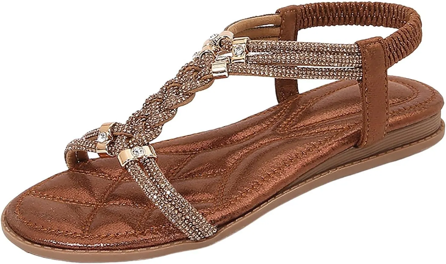 Women Toe Sandals Crystal Jelly Beach Flip Flops Female Students Korean Leather Thong Sandals for Women Wide