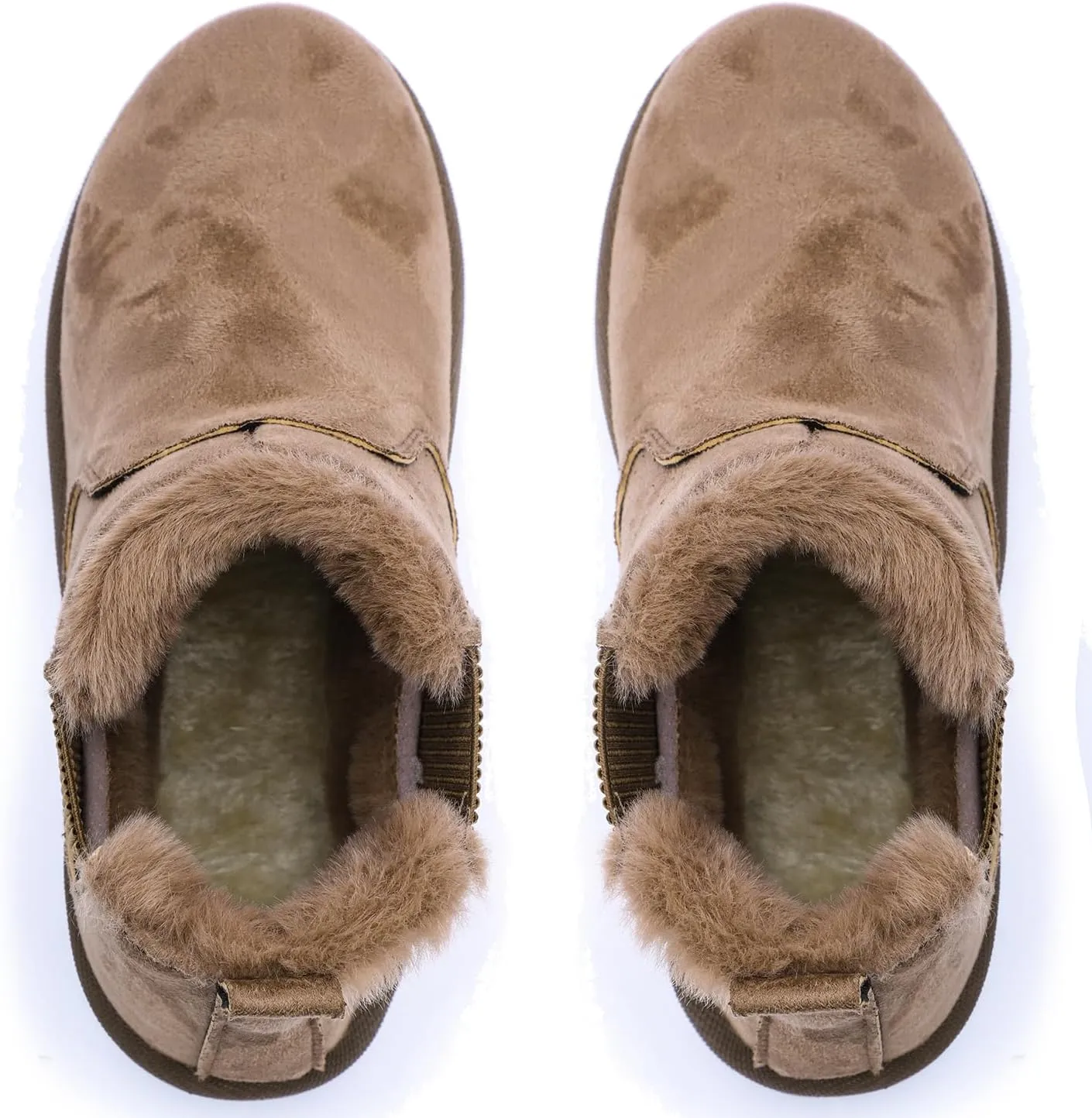 Womens Ankle Boots Warm Fur Lining Waterproof Outdoor Slip-on Winter Snow Booties