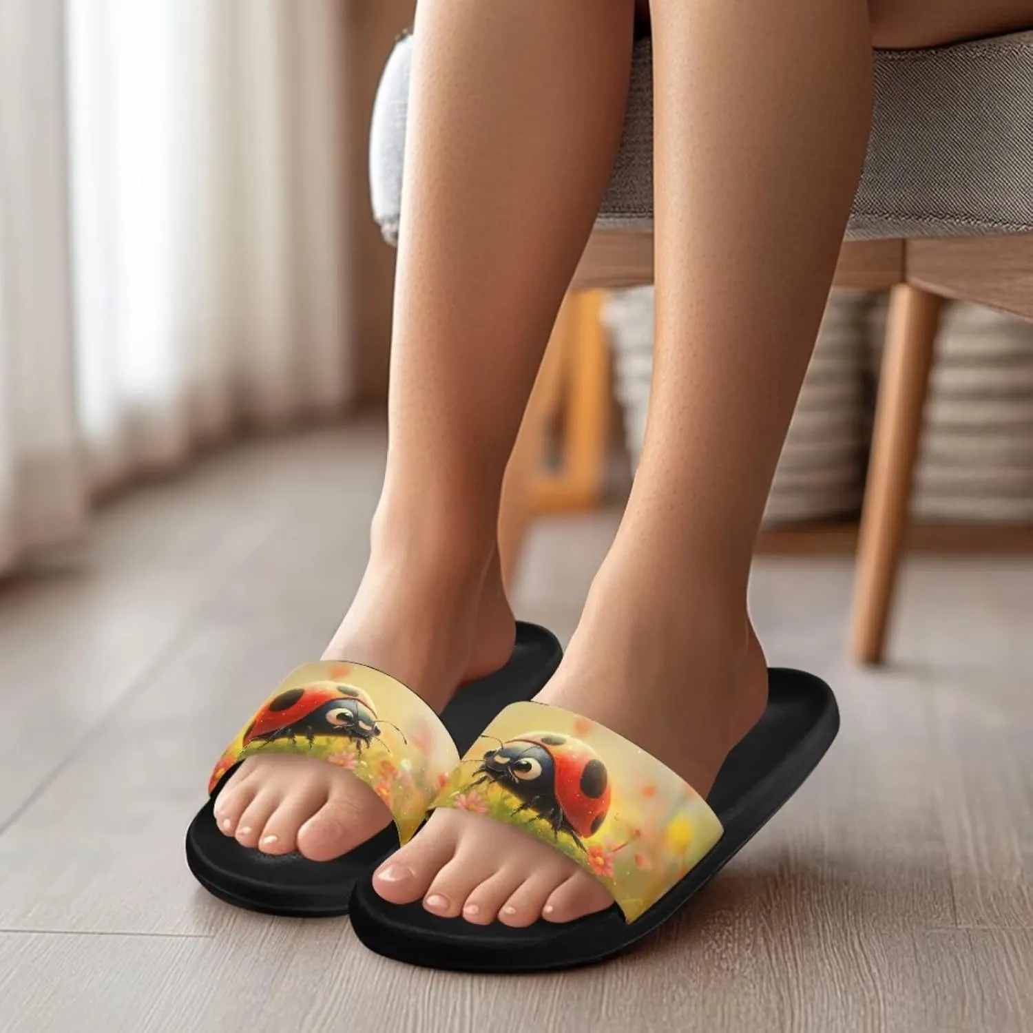 Women's Causal Sandals Soft Comfy Causal Slide Sandals Lightweight Non Slip Home Shower Slippers US 6-12