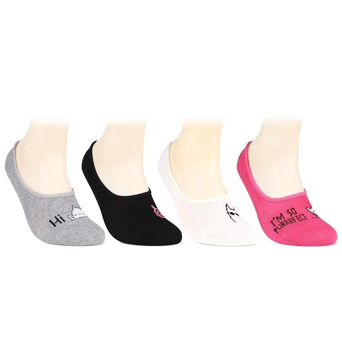 Women's Cotton Loafer/ Footies/ Fashion / No Show Socks - Pack of 4