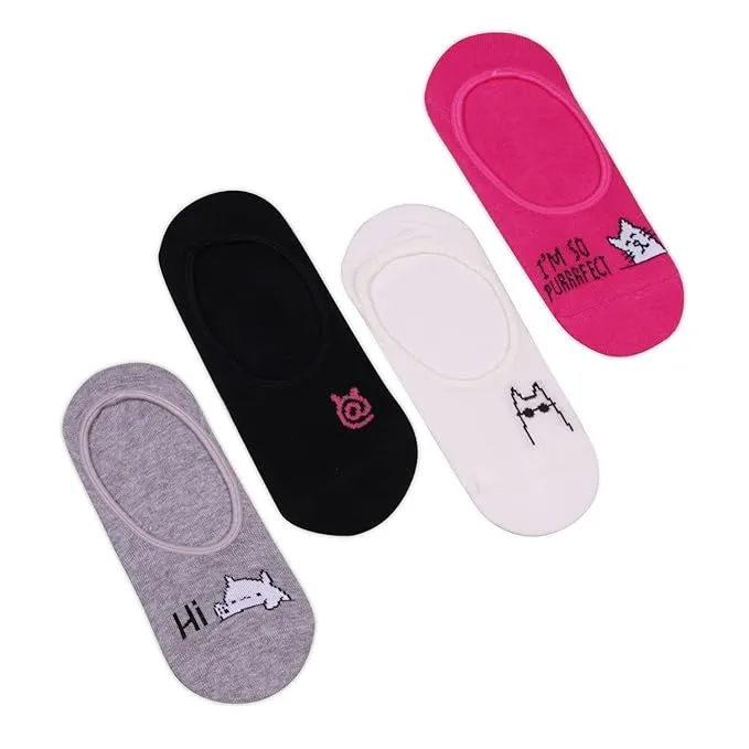 Women's Cotton Loafer/ Footies/ Fashion / No Show Socks - Pack of 4
